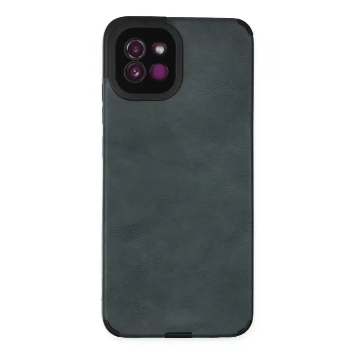 Newface Samsung Galaxy A03 Kılıf Loop Deri Silikon - Lacivert