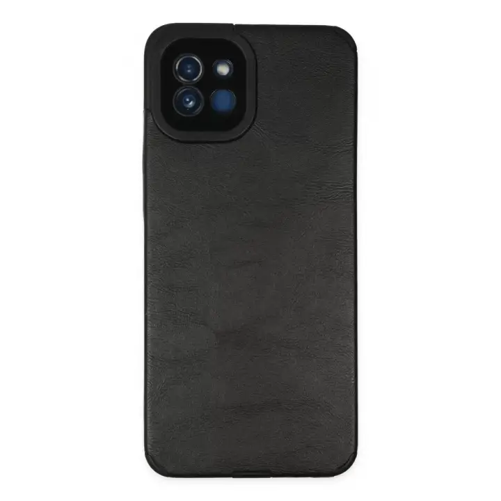 Newface Samsung Galaxy A03 Kılıf Loop Deri Silikon - Siyah