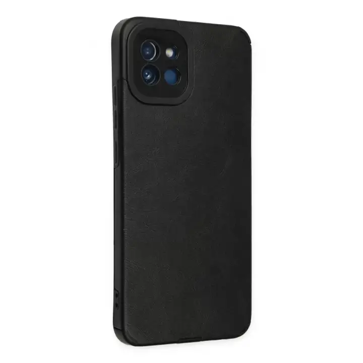 Newface Samsung Galaxy A03 Kılıf Loop Deri Silikon - Siyah