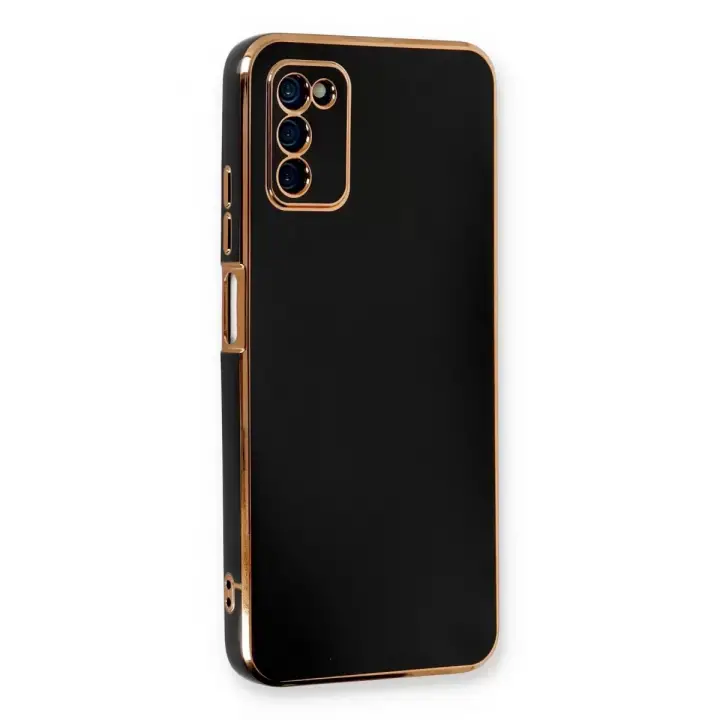 Newface Samsung Galaxy A03S Kılıf Volet Silikon - Siyah