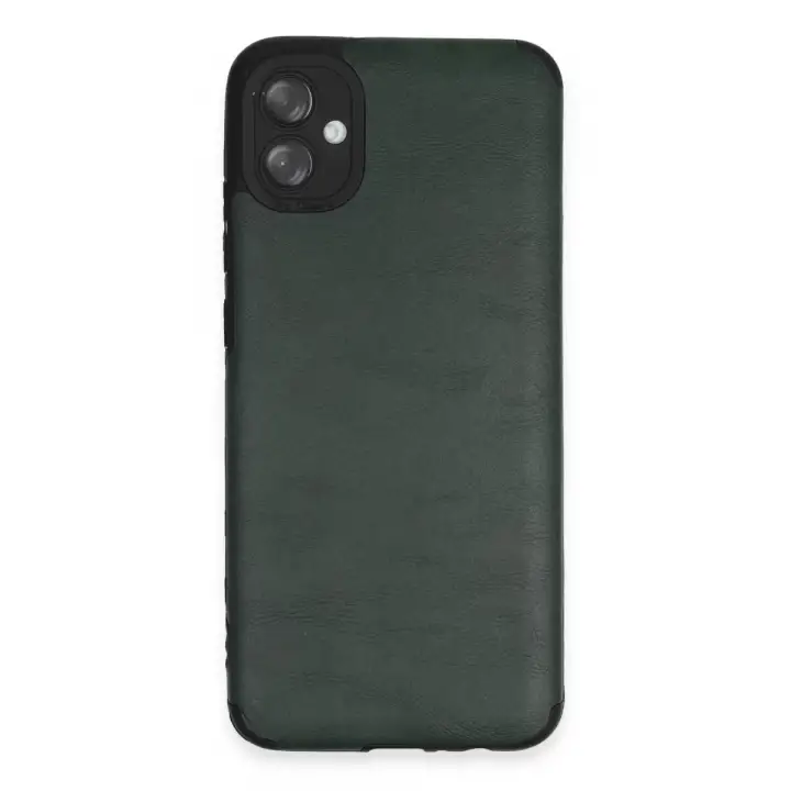 Newface Samsung Galaxy A04E Kılıf Loop Deri Silikon - Yeşil
