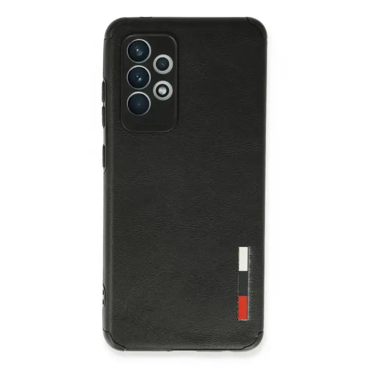 Newface Samsung Galaxy A72 Kılıf Loop Deri Silikon - Siyah