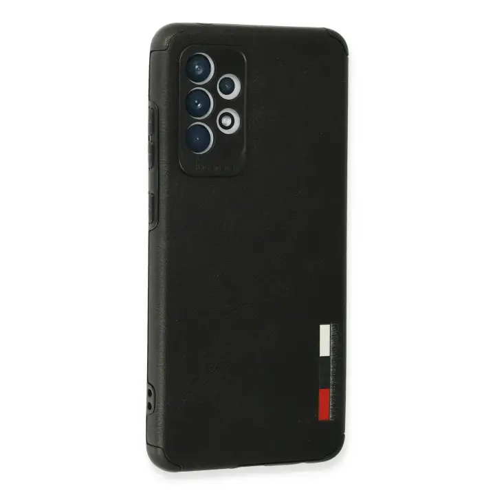 Newface Samsung Galaxy A72 Kılıf Loop Deri Silikon - Siyah