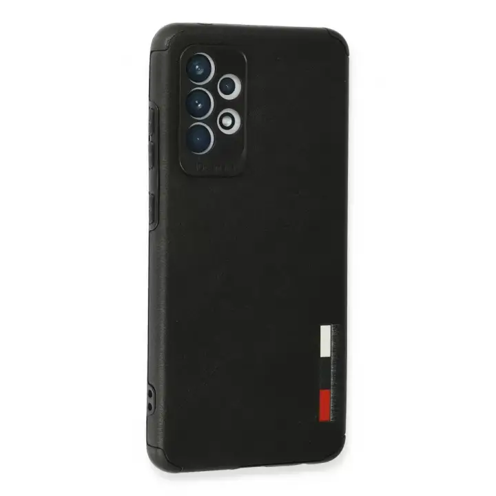 Newface Samsung Galaxy A72 Kılıf Loop Deri Silikon - Siyah