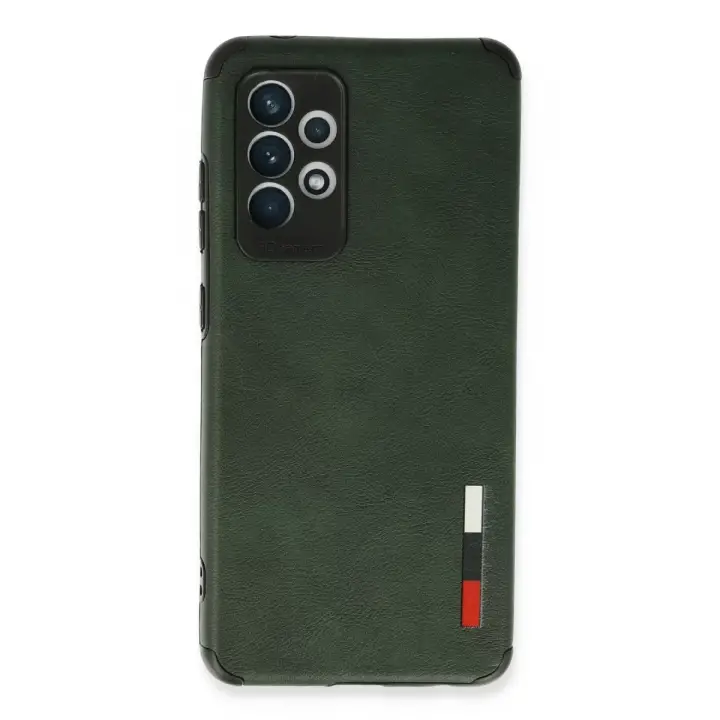 Newface Samsung Galaxy A72 Kılıf Loop Deri Silikon - Yeşil