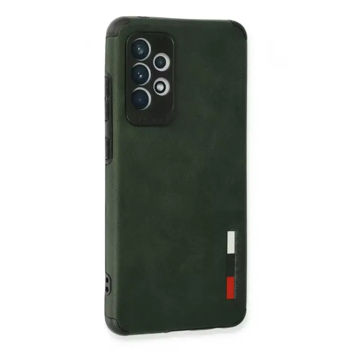Newface Samsung Galaxy A72 Kılıf Loop Deri Silikon - Yeşil