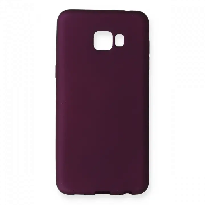 Newface Samsung Galaxy C7 Pro Kılıf First Silikon - Mürdüm