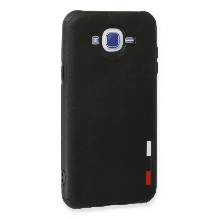Newface Samsung Galaxy J7 Kılıf Loop Deri Silikon - Siyah