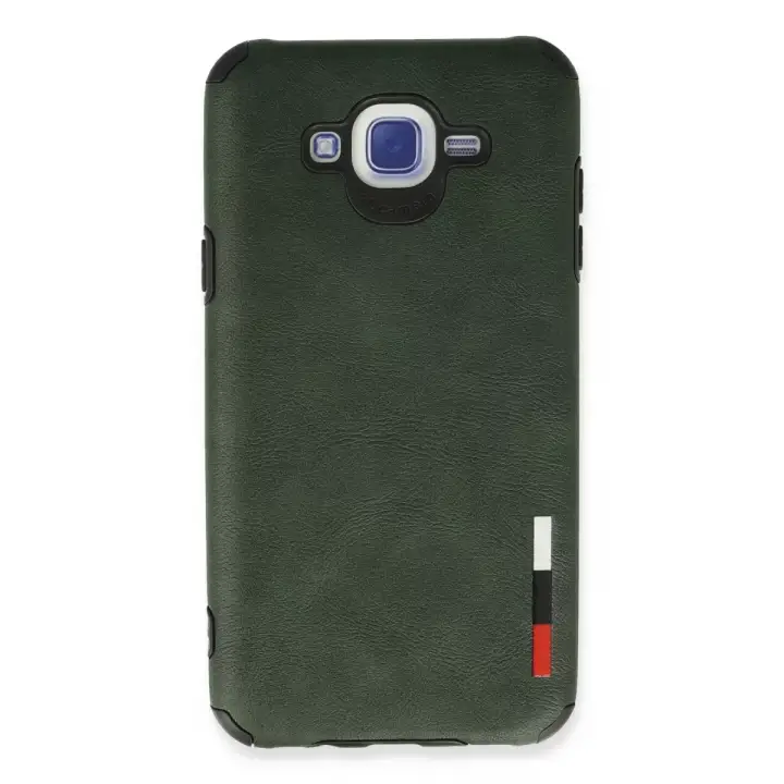 Newface Samsung Galaxy J7 Kılıf Loop Deri Silikon - Yeşil