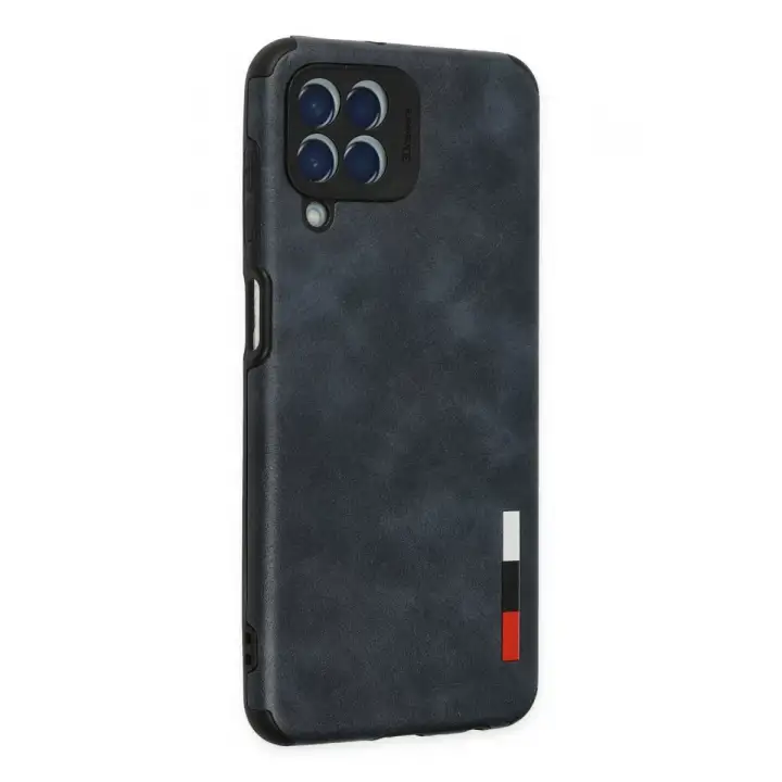 Newface Samsung Galaxy M33 Kılıf Loop Deri Silikon - Lacivert