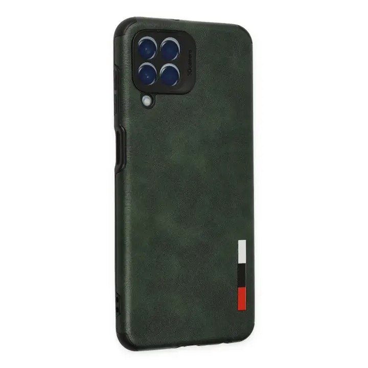 Newface Samsung Galaxy M33 Kılıf Loop Deri Silikon - Yeşil