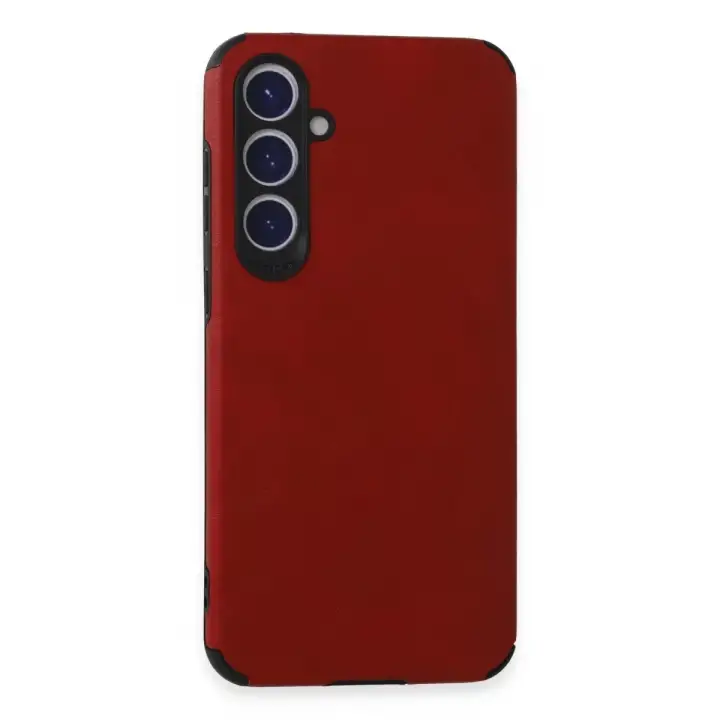 Newface Samsung Galaxy S23 FE Kılıf Loop Deri Silikon - Kırmızı