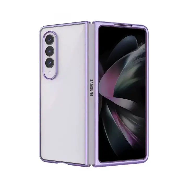 Newface Samsung Galaxy Z Fold 4 Kılıf Fold Element Kapak - Mor