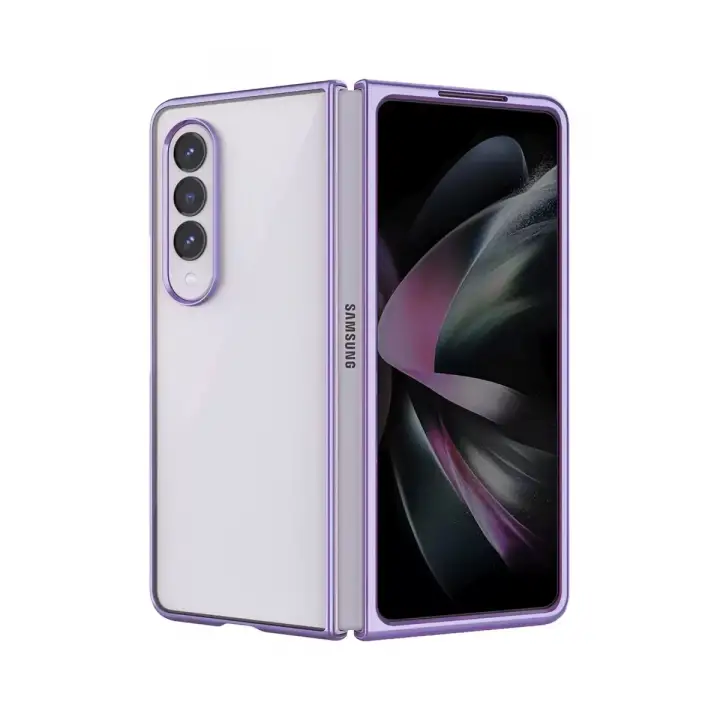 Newface Samsung Galaxy Z Fold 4 Kılıf Fold Element Kapak - Mor