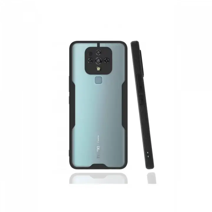 Newface Tecno Camon 16 Kılıf Platin Silikon - Siyah