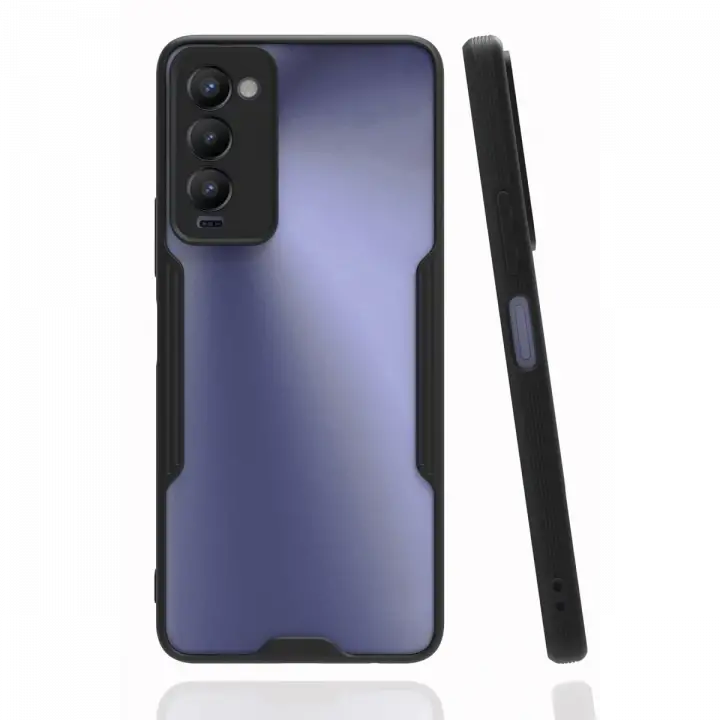 Newface Tecno Camon 18 Kılıf Platin Silikon - Siyah
