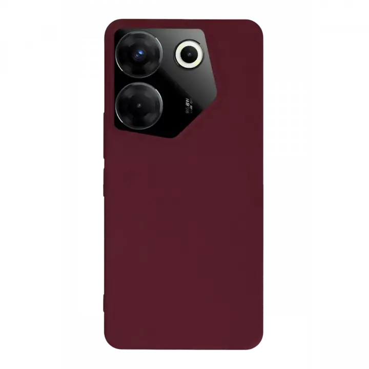 Newface Tecno Camon 20 Pro 5G Kılıf First Silikon - Bordo