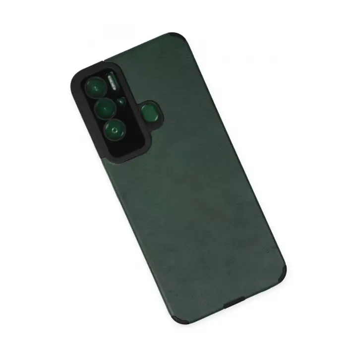 Newface Tecno Pova Neo Kılıf Loop Deri Silikon - Yeşil