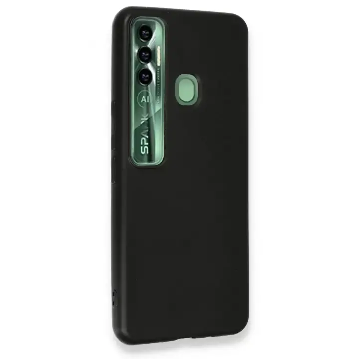 Newface Tecno Spark 7 Pro Kılıf First Silikon - Siyah