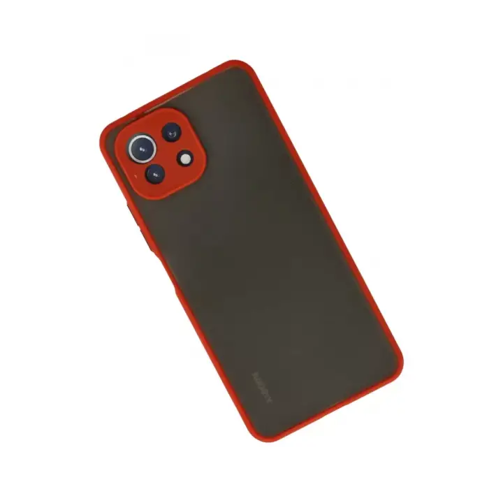 Newface Xiaomi Mİ 11 Lite Kılıf Montreal Silikon Kapak - Kırmızı