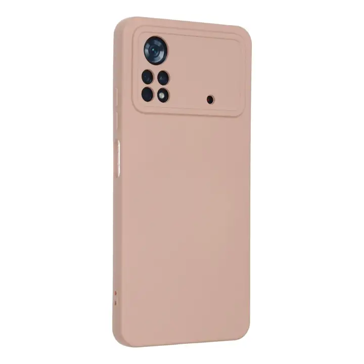 Newface Xiaomi Poco X4 Pro 5G Kılıf Nano içi Kadife Silikon - Pudra