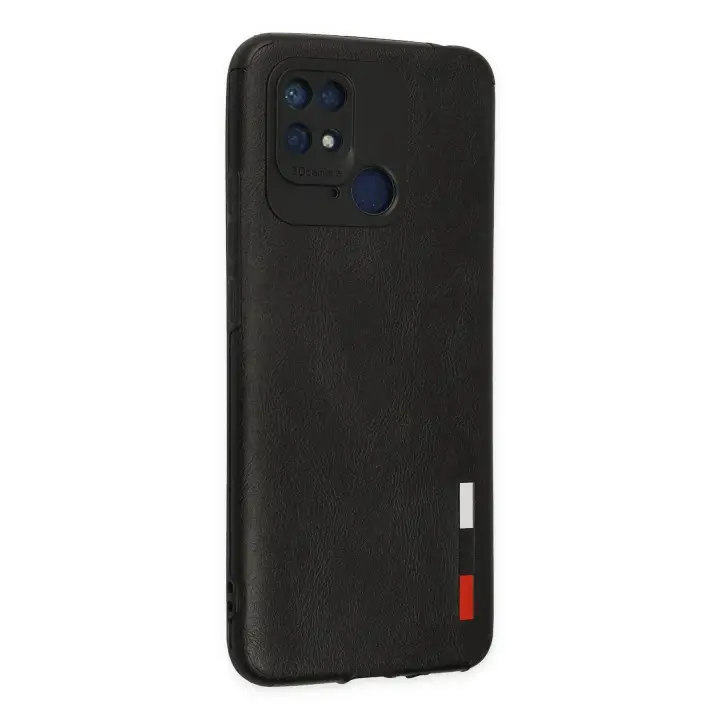 Newface Xiaomi Redmi 10C Kılıf Loop Deri Silikon - Siyah