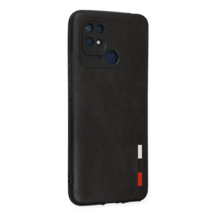 Newface Xiaomi Redmi 10C Kılıf Loop Deri Silikon - Siyah