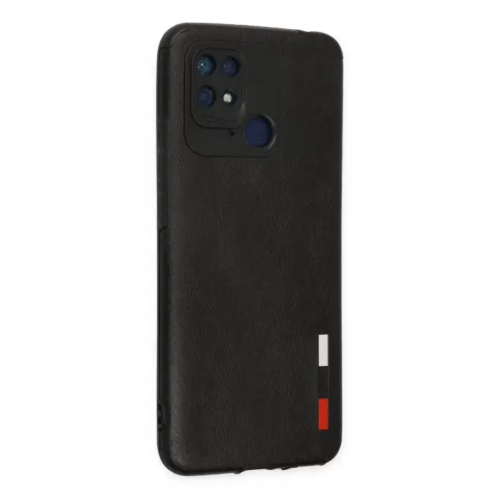 Newface Xiaomi Redmi 10C Kılıf Loop Deri Silikon - Siyah