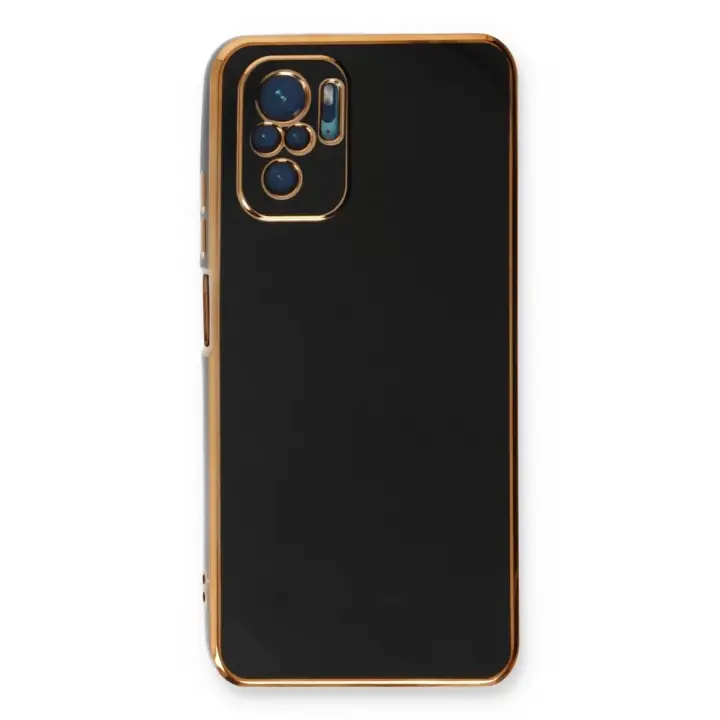 Newface Xiaomi Redmi Note 10 Kılıf Volet Silikon - Siyah