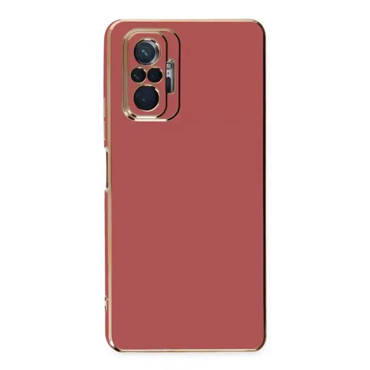 Newface Xiaomi Redmi Note 10 Pro Kılıf Volet Silikon - Kırmızı