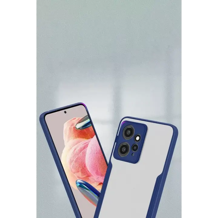 Newface Xiaomi Redmi Note 12 4G Kılıf Platin Silikon - Mavi