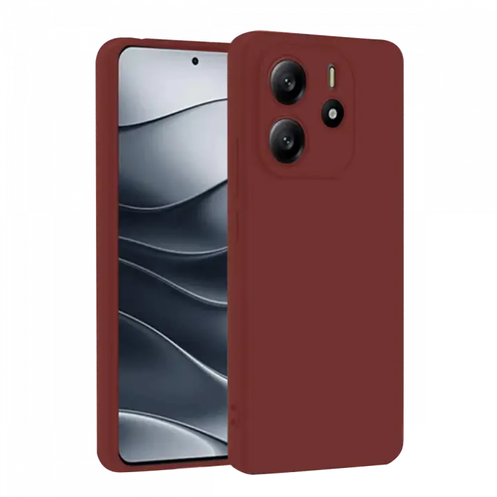 Newface Xiaomi Redmi Note 14 4G Kılıf First Silikon - Bordo