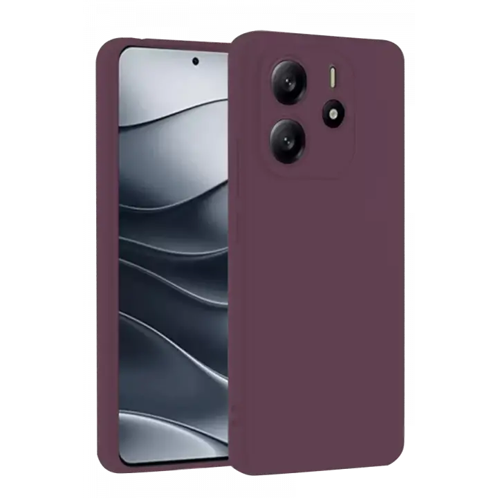 Newface Xiaomi Redmi Note 14 4G Kılıf First Silikon - Mürdüm