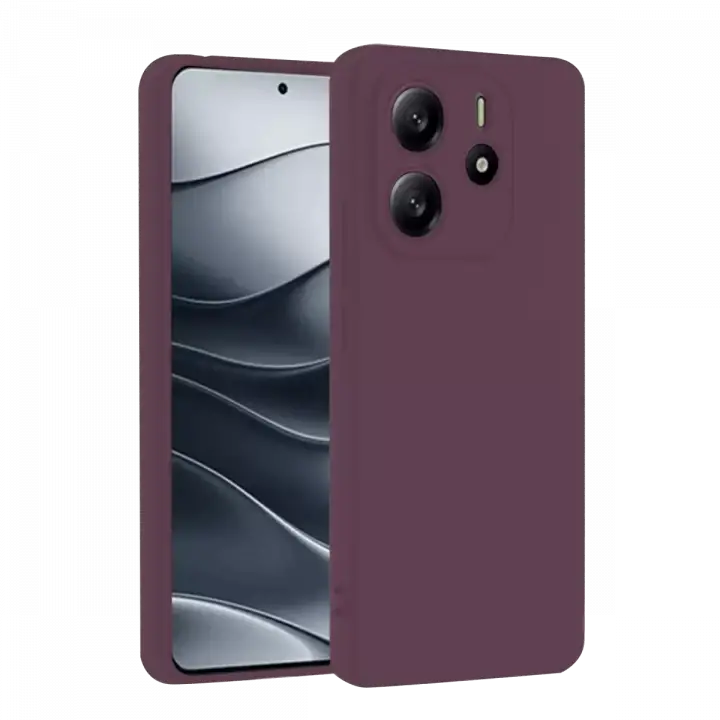 Newface Xiaomi Redmi Note 14 4G Kılıf First Silikon - Mürdüm