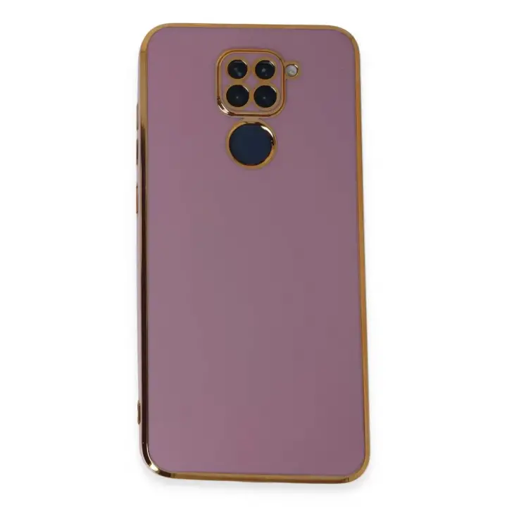 Newface Xiaomi Redmi Note 9 Kılıf Volet Silikon - Mor