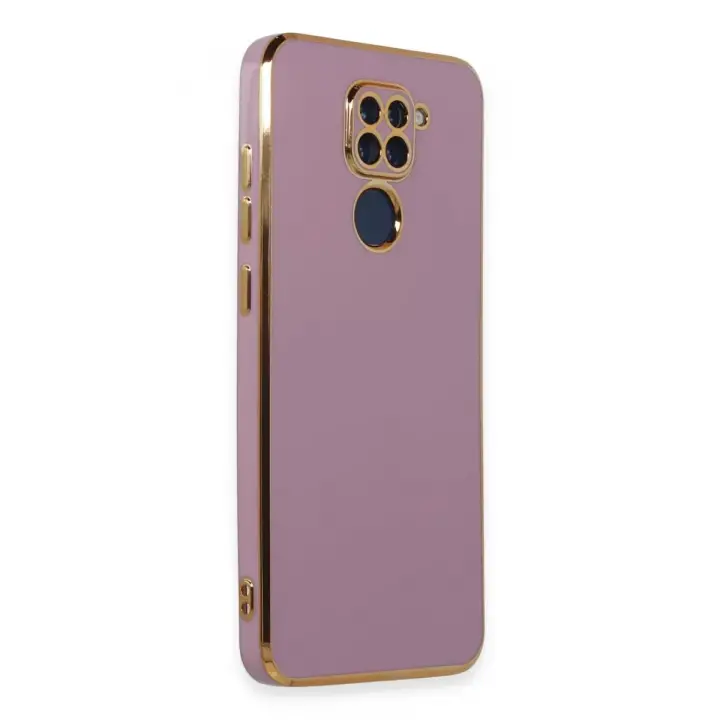 Newface Xiaomi Redmi Note 9 Kılıf Volet Silikon - Mor