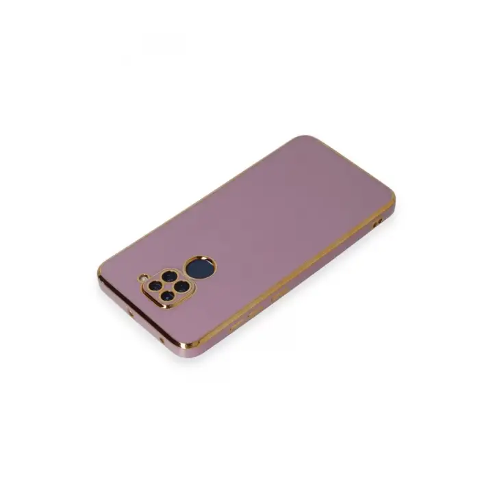 Newface Xiaomi Redmi Note 9 Kılıf Volet Silikon - Mor