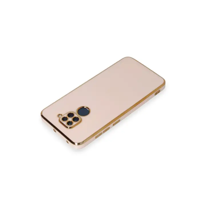 Newface Xiaomi Redmi Note 9 Kılıf Volet Silikon - Pembe