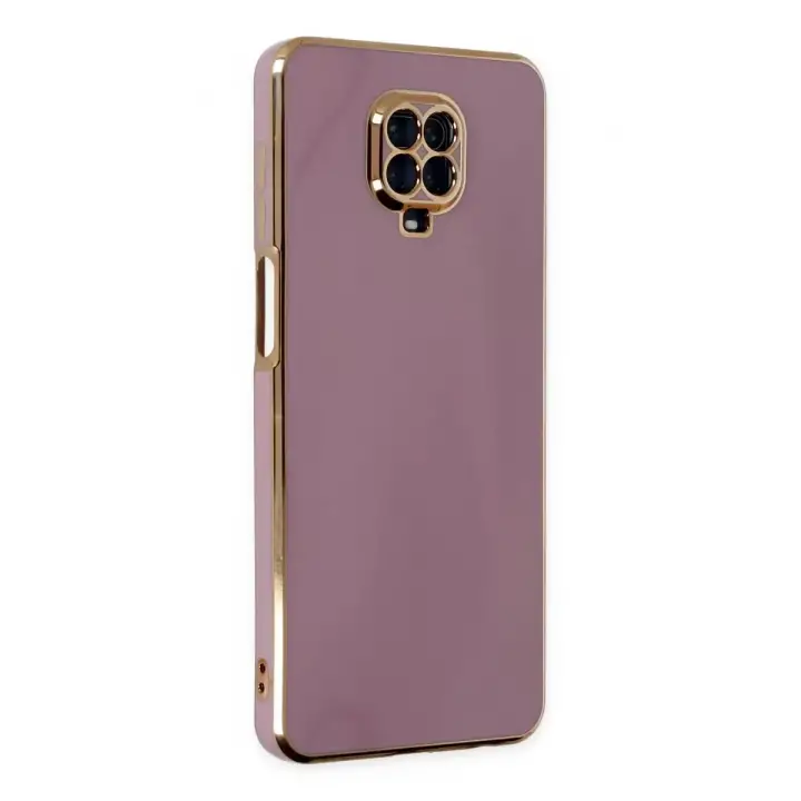 Newface Xiaomi Redmi Note 9 Pro Kılıf Volet Silikon - Mor