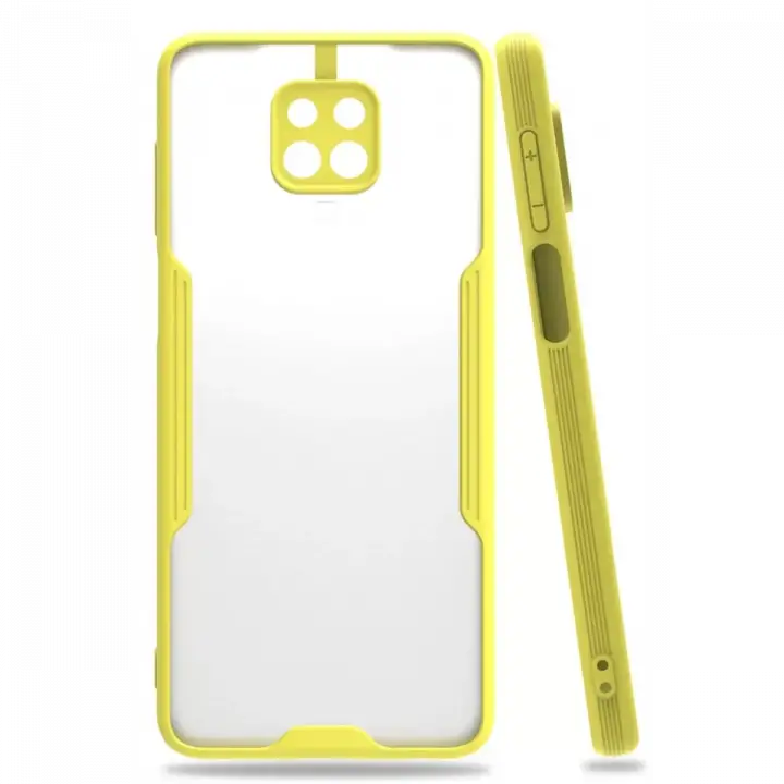 Newface Xiaomi Redmi Note 9S Kılıf Platin Silikon - Sarı