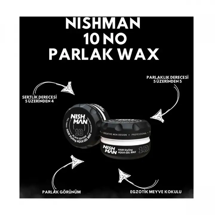 Nishman Full Force Maximum Control Jel Parlak Wax 10 150 Ml
