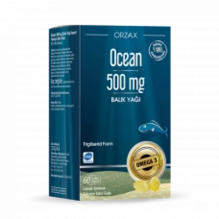 Ocean Omega 3 Balık Yağı 500 mg 60 Kapsül