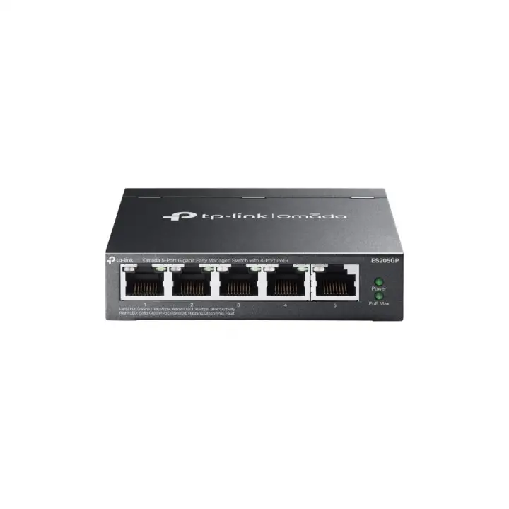 Omada Tp-Link ES205GP 5 Port 10-100-1000 Poe+ 65W Cloud Switch