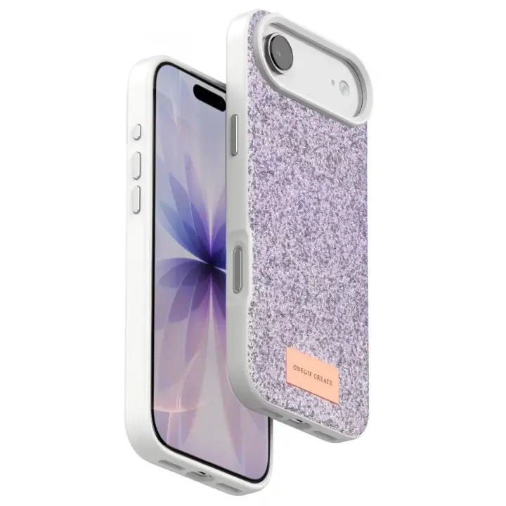 Onegif Apple iPhone 17 Air Bright Simli Kapak - Lila