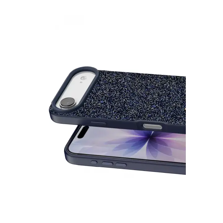 Onegif Apple iPhone 17 Air Bright Simli Kapak - Mavi