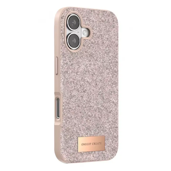 Onegif Apple iPhone 17 Bright Simli Kapak - Pembe