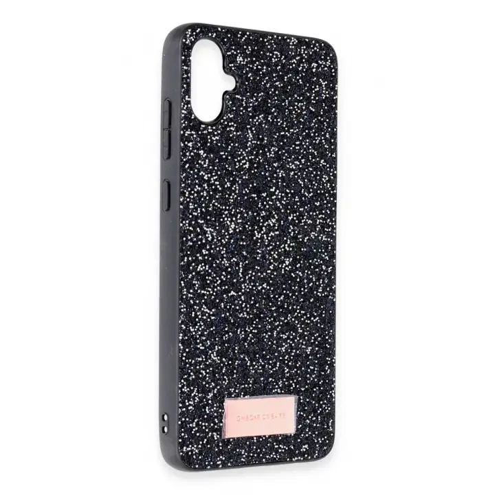 Onegif Samsung Galaxy A05 Bright Simli Kapak - Siyah