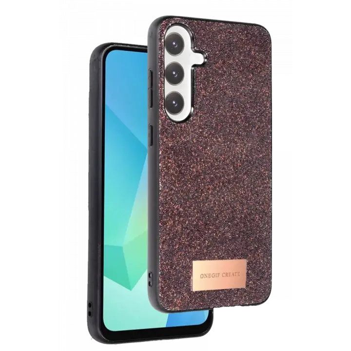 Onegif Samsung Galaxy A36 Bright Simli Kapak - Derin Mor