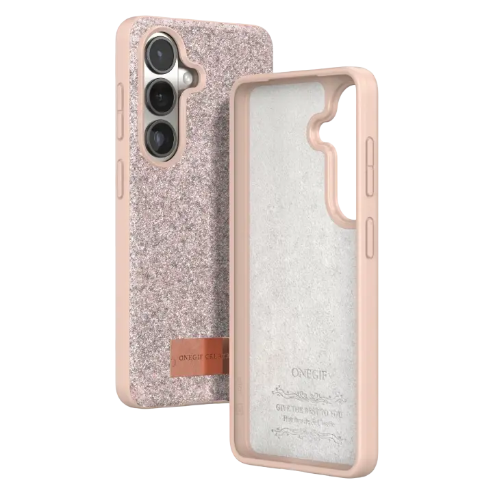 Onegif Samsung Galaxy S26 Plus Bright Simli Kapak - Pembe