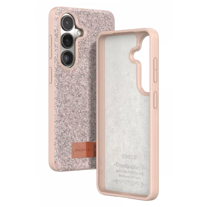 Onegif Samsung Galaxy S26 Plus Bright Simli Kapak - Pembe